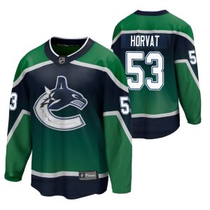 Herren Vancouver Canucks Eishockey Trikot Bo Horvat #53 2021 Special Edition Grün